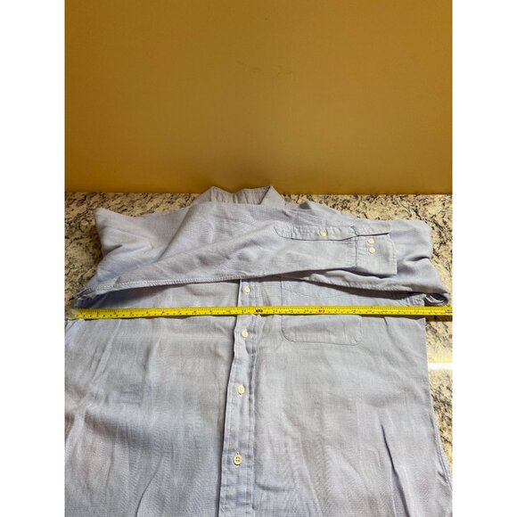 Polo Ralph Lauren Mens 15 34/35 Shirt Button Down Blue Checkered Career Preppy - Picture 6 of 9